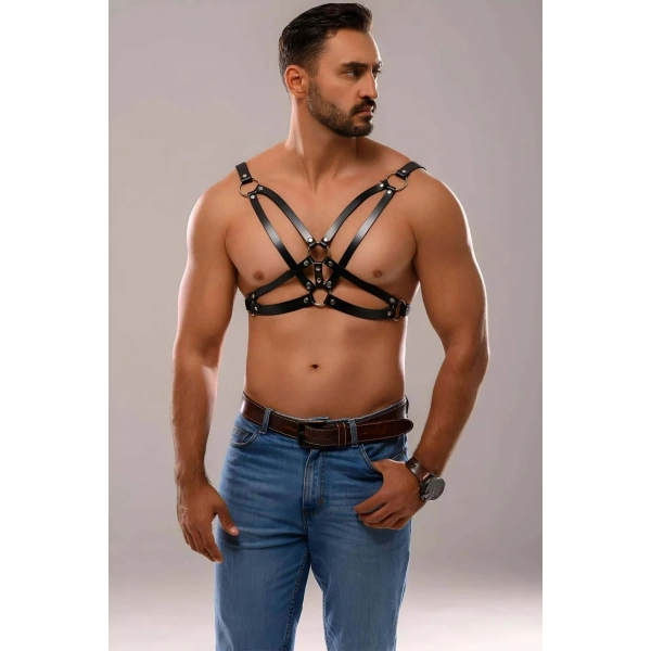 Erkek Deri Fantazi Harness - Brfm141