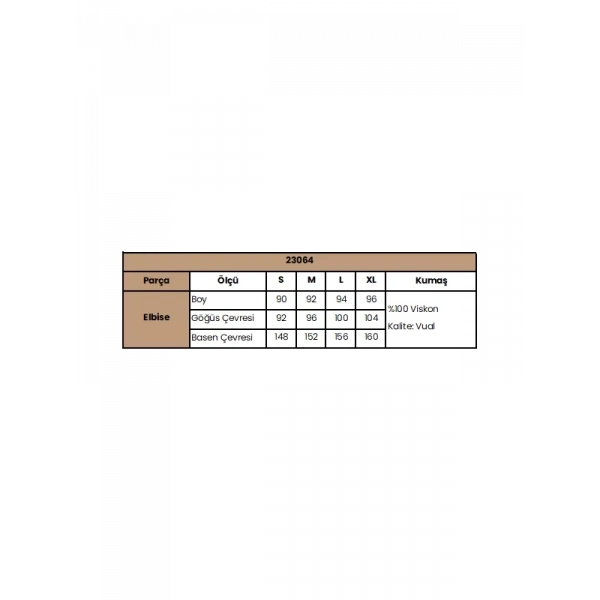 Etnik Desenli Truvakar Kollu V Yaka Elbise