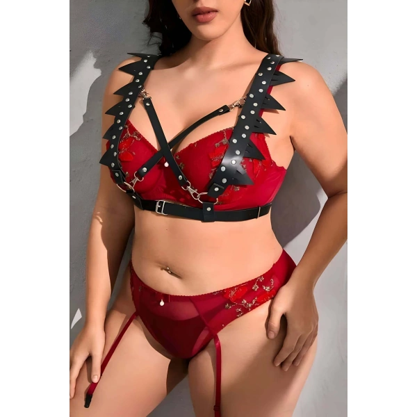 Fantazi Deri Seksi Göğüs Harness - Brf1166
