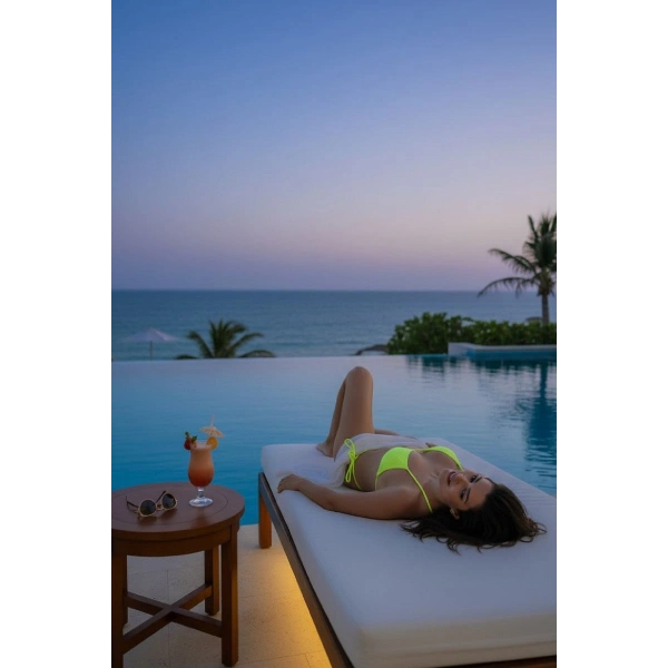 Kadın Fosforlu Yandan Bağlamalı Bikini Mayo Takımı