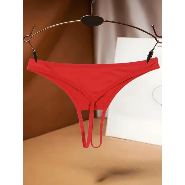 Kadın Kırmızı Ağ Bölgesi Açık Külot