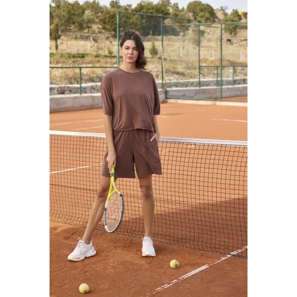 Kısa Kollu Bisiklet Yaka Alt Üst Takım