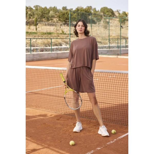 Kısa Kollu Bisiklet Yaka Alt Üst Takım