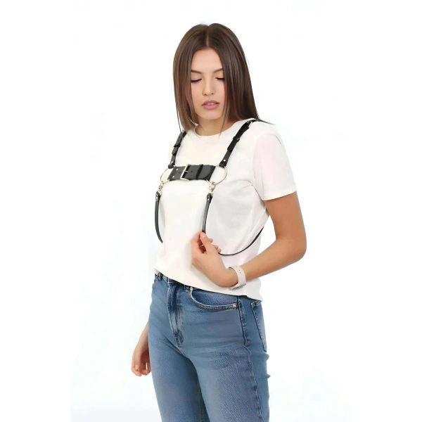 Şık Deri Kadın Kemer, Elbise Üzeri Deri Kemer - Brf1094