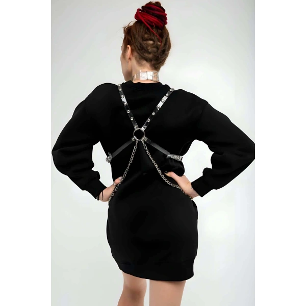 Şık - Şeffaf Kemer Ve Choker Takım - Brf826