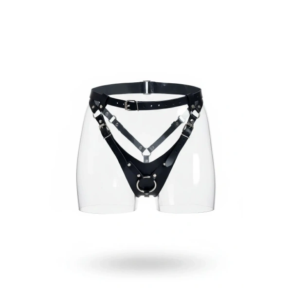 Siyah Kadın Kemer Deri Vücut Tokalı Aksesuar - Brf1281