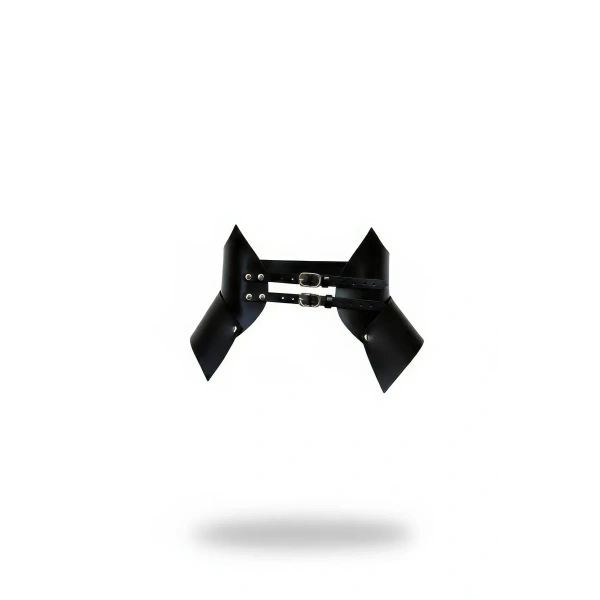 Siyah Kadın Kemer Korse Tipi Çift Tokalı Geniş Bel - Brf1010