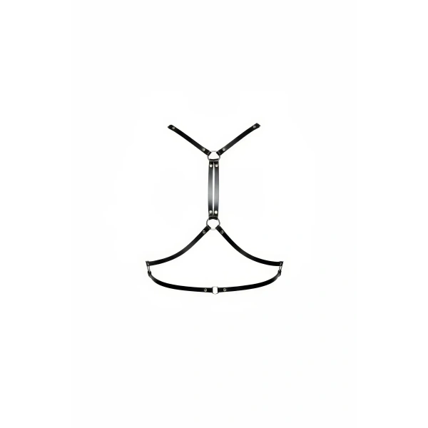 Siyah Kadın Kemer Suni Deri Vücut Aksesuarı - Brf203