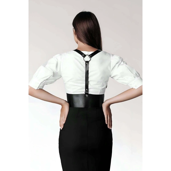 T-shirt, Elbise Üzeri Şık Deri Kemer - Brf822