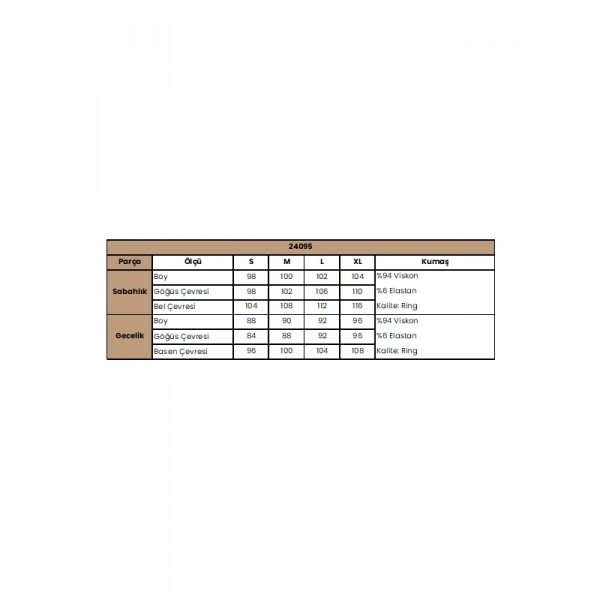 Yaprak Desenli Dantelli Ve Dekolteli Sabahlık Takımı