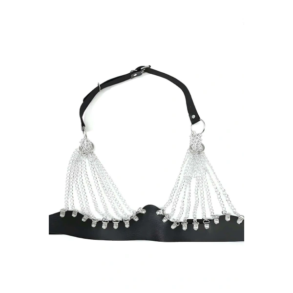 Zincirli Göğüs Seksi Harness - Brf964