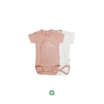 Bistyle Bloom Rose 2li Yarım Kol Badi 17119 Ekru Gül Kurusu