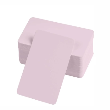 Boş Kelime Kartları 5x8 cm - 50 Adet Oval Kenarlı | Tabu & Not Kartları - Pembe