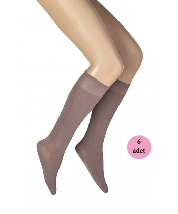 6 Adet Masaj Kadın Çorap Vizon 86