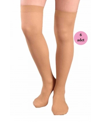 6 Adet Mus Kaçmaz Lastikli Çorap 70 Denye 38 Bronz