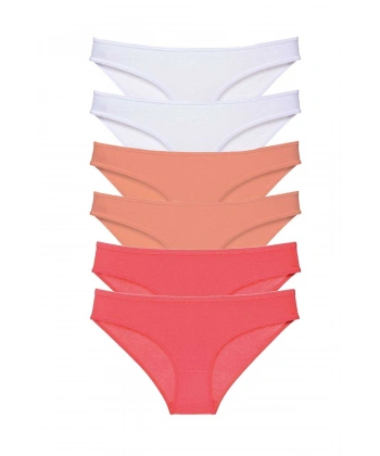 6 Adet Süper Eko Set Likralı Kadın Slip Külot 551