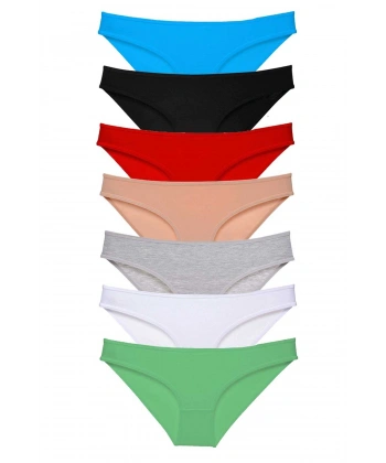 7 Adet Süper Eko Set Likralı Kadın Slip Külot Set 2