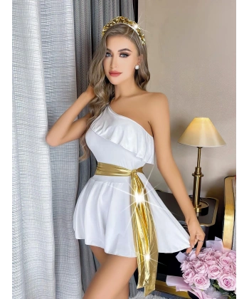 Beyaz Fantezi Elbise Gecelik