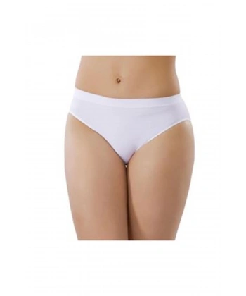 Beyaz Kadın Dikişsiz Külot Korse - 730