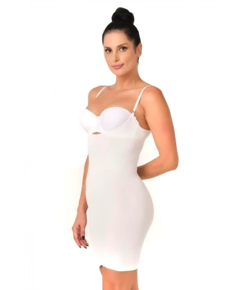 Beyaz Mı Emay 5060 Göğsü Açık Elbise Korse