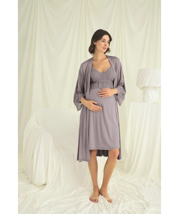 Dantelli Hamile Lohusa Sabahlık Takımı