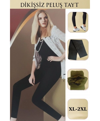Dikişsiz Ayaksız Pelüş Tayt
