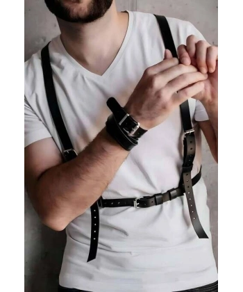 Erkrk Seksi Deri Göğüs Harness - Brfm126