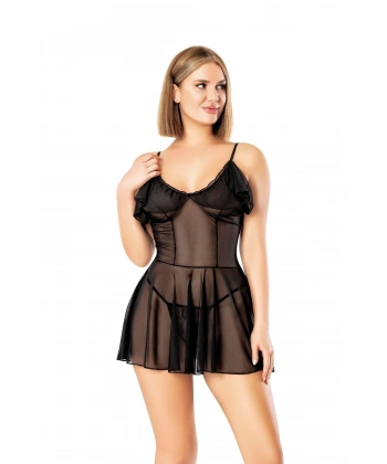 Fantezi Siyah Transparan Gecelik