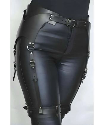 Giysi Üzeri Giyilebilir Deri Jartiyer Harness - Brf1268