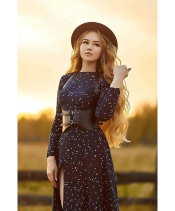 Göğüs Altı Detaylı Şık Elbise Kemeri - Brf612