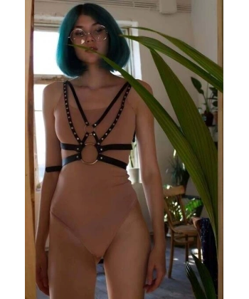 Göğüs Üzeri Şık Deri Harness - Brf884