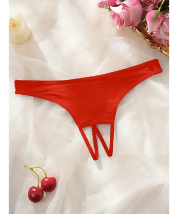 Kadın Kırmızı Ağ Bölgesi Açık Külot