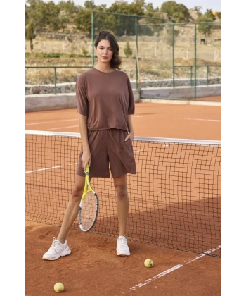 Kısa Kollu Bisiklet Yaka Alt Üst Takım