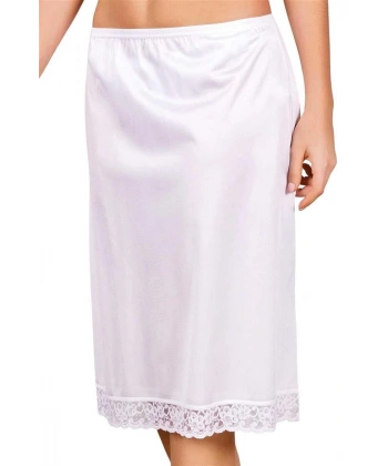 Polyamid Dantelli Diz Altı Jüpon