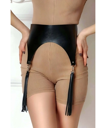 Püsküllü Deri Korse Kemer - Brf788