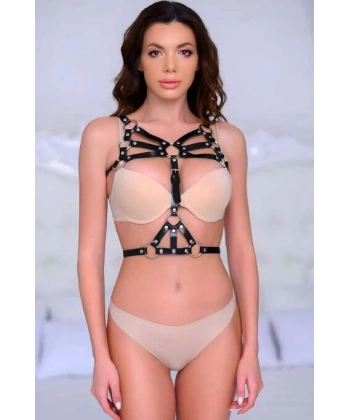 Seksi Fantazi Deri Göğüs Üzeri Harness - Brf1053
