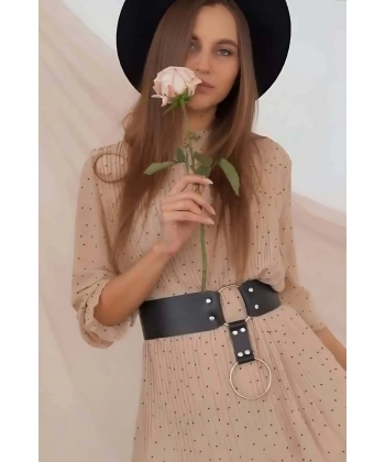 Şık Deri Kemer, Halka Detaylı Kemer - Brf610