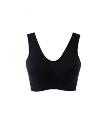 Siyah Dikişsiz Kadın Pedli Sütyen Korse - 704