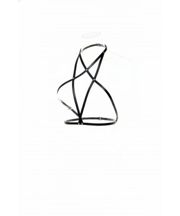 Siyah Kadın Kemer Çapraz Bantlı Vücut Aksesuarı - Brf180