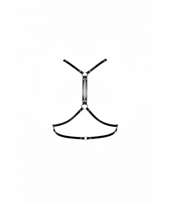 Siyah Kadın Kemer Suni Deri Vücut Aksesuarı - Brf203