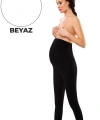 Beyaz Hamile ( Lohusa ) Penye Tayt - 560