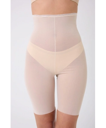 Freshness 0007 Lazer Kesim Tül Yüksek Bel Şort Korse