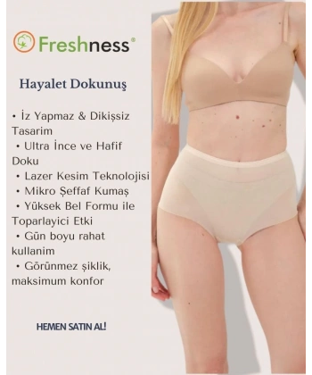 Freshness 0025 Lazer Kesim Tül Yüksek Bel Bato Korse
