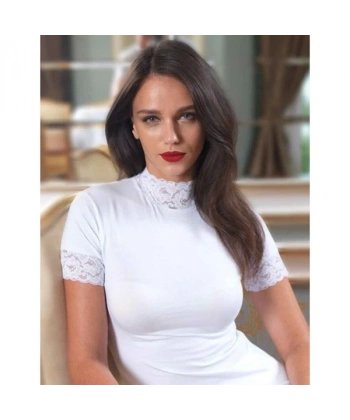 Şahinler Bayan Dantelli Yarım Kollu Atlet B628