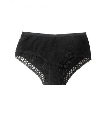 Şahinler Kadın İçin Dantel Kenarlı Siyah Renk Bikini Külot Kod B722