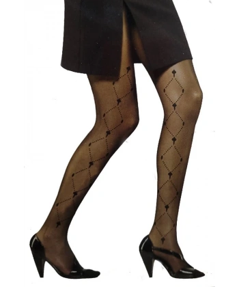 Vog Bali Model Siyah Renk Desenli Külotlu Çorap