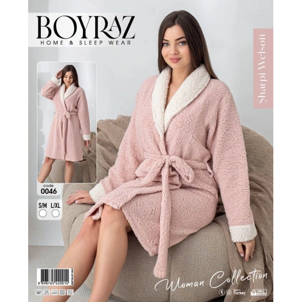 Boyraz 0046 Kadın Sharpi Welsolf Sabahlık
