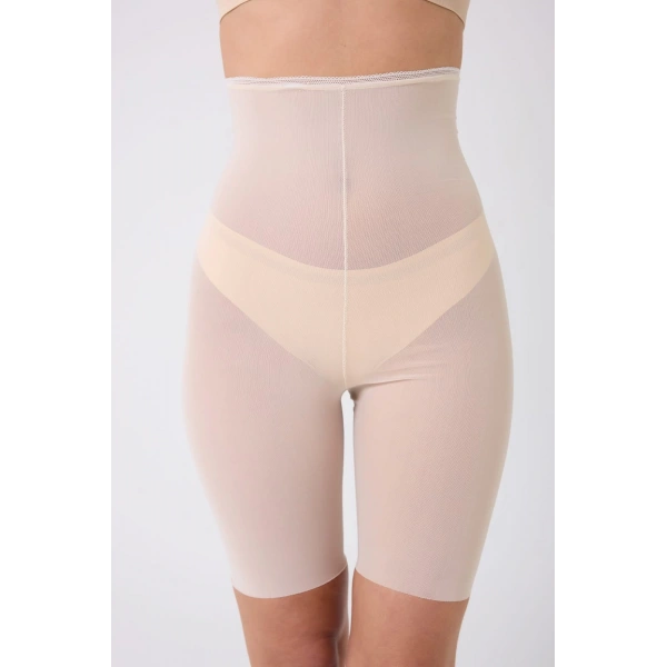 Freshness 0007 Lazer Kesim Tül Yüksek Bel Şort Korse