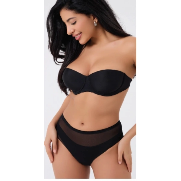 Freshness 0025 Lazer Kesim Tül Yüksek Bel Bato Korse