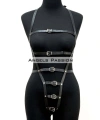 Ağı Bölgesi Açık Deri Fantezi Giyim, Deri Deri Body Harness - Brf790